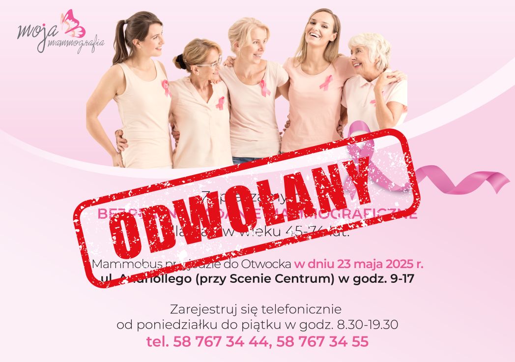 Badanie mammograficzne 23 maja -...